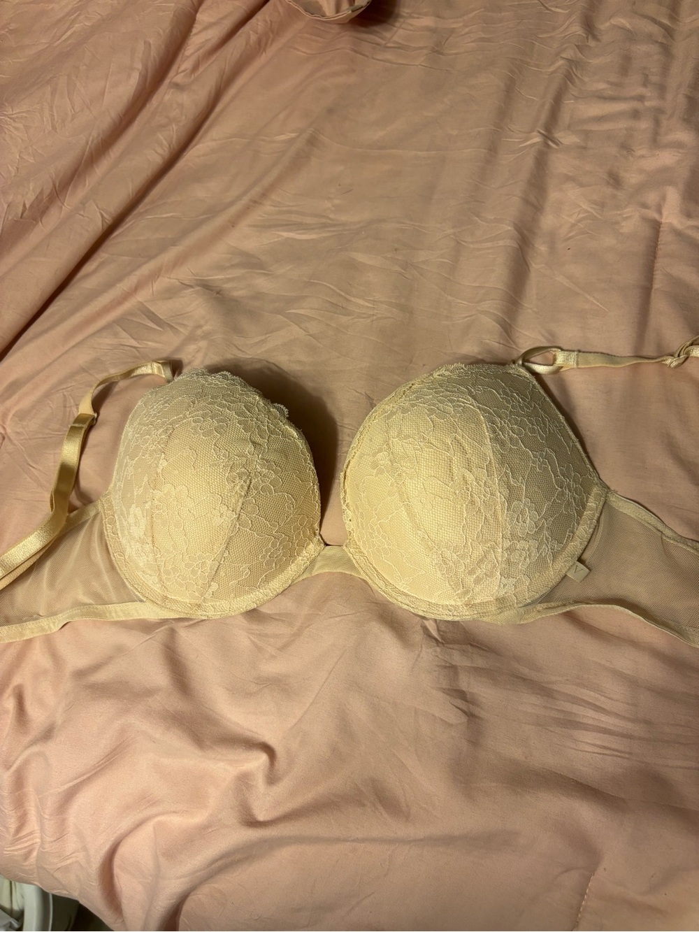 Victoria’s Secret Lace Push-Up Bra in Light Beige - Women Intimates & Sleepwear